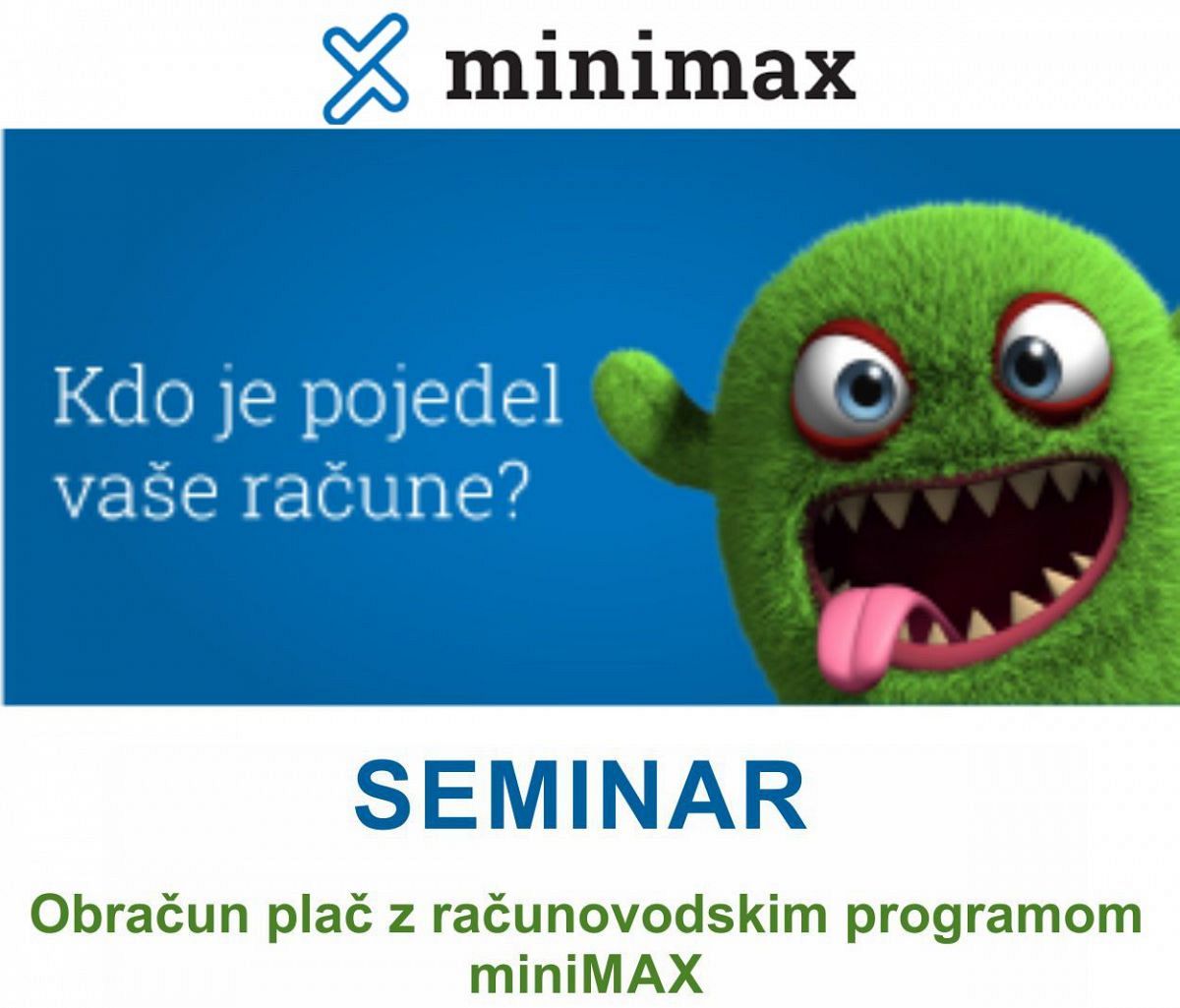 Seminar: Obračun plač z računovodskim programom MiniMAX